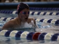 Freshman Mitchell Bunger competes in the intermeral event. He swims breast stroke and placed first in his heat.