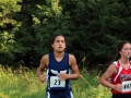 NARLEY NEVAEH Freshman Nevaeh Buffington speeeds toward the finish line as the ninth Manhattan runner. Buffington finished with a time of 19:49.1 having ran a 4K at the Warner Park meet on September 7. Photo by Julianna Poe