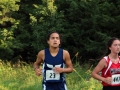 NARLEY NEVAEH Freshman Nevaeh Buffington speeeds toward the finish line as the ninth Manhattan runner. Buffington finished with a time of 19:49.1 having ran a 4K at the Warner Park meet on September 7. Photo by Julianna Poe