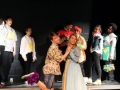GRADE Ronan Tanona and GRADE Carissa Brandt pose as Romeo and Juliet in the One-Act play "The Seissification of Rome and Juliet" at their Dec. 13 dress rehearsal. There were five one-acts featured at the event.