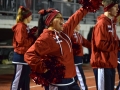 Senior Mya Brown cheers on the MHS Indians on the sidelines of the Junction City game. The cheerleaders took a break from their normal uniforms to stay warm for the cold game on Oct. 11, wearing instead pullovers, sweats, and gloves. The final score of the game was 31-28 another win for the MHS varsity team. Photo by Hailey Eilert.