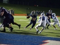 Senior BJ Young runs towards the endzone to score a touchdown for MHS. MHS and school rivals Junction City competed at Bishop Stadium on Oct. 11. The Indians won the game 31-28 after a very close match. Photo by Hailey Eilert