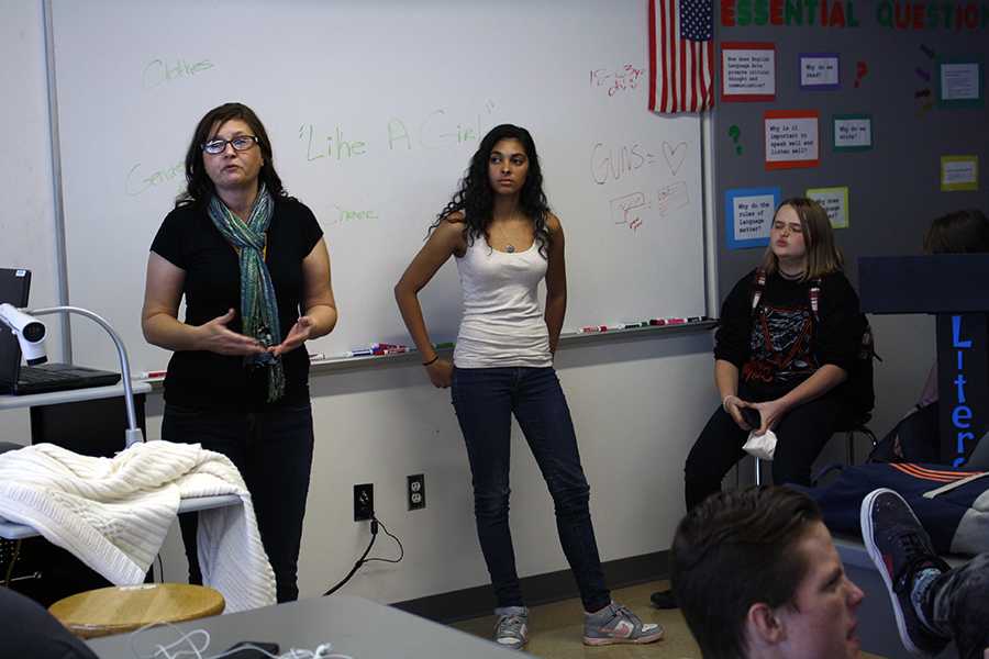 Juniors create mock protests