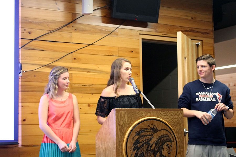 Introductions. The editors of the Manhattan High Publications introduce themselves and begin their presentation.