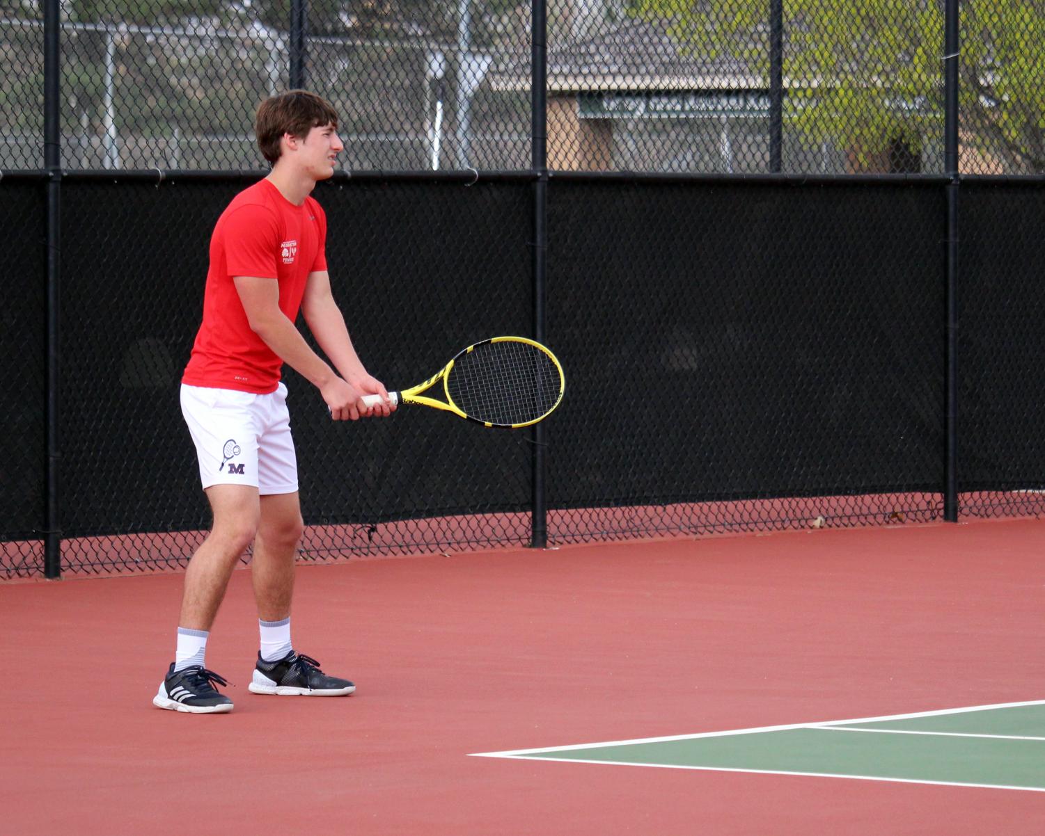 Boys tennis ends first meet of season with new record