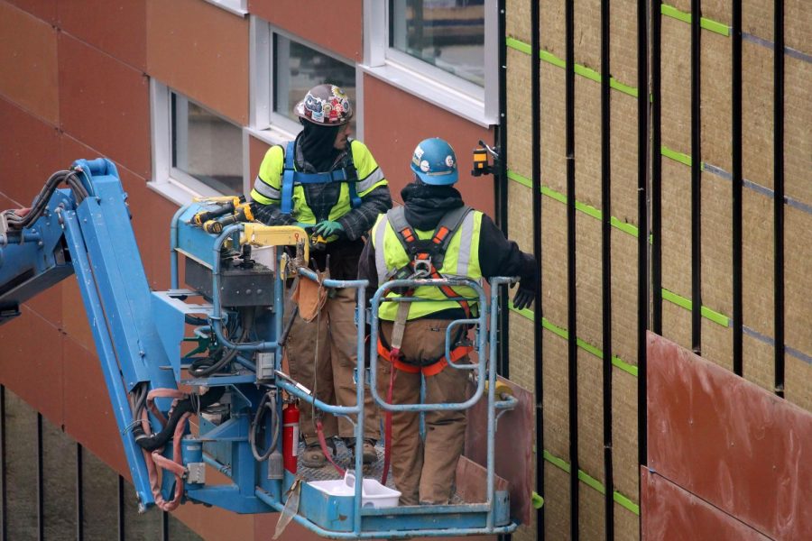 Construction crews continue to make progress on the East side of West Campus.