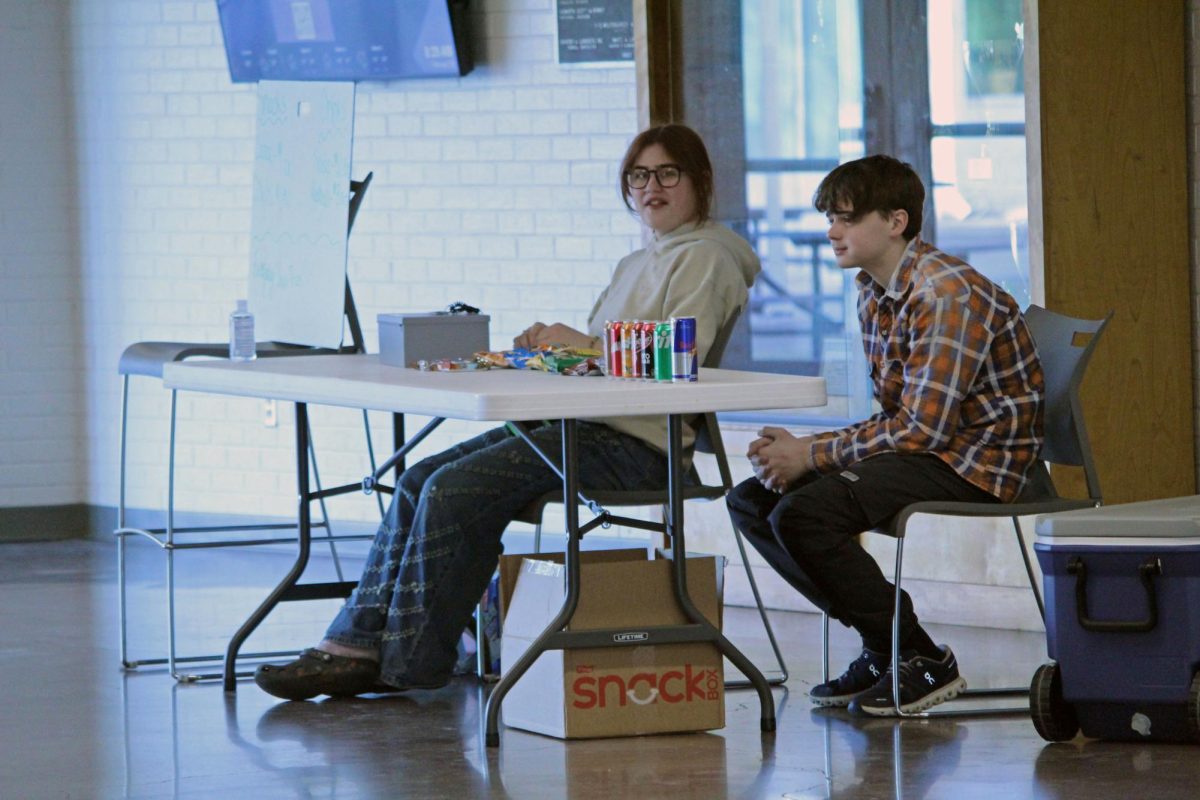 Snack bar. Two MHS Forensics students volunteer and help with the Forensics contest that MHS hosted on Feb. 28. The MHS Forensics students did not participate in this event, but they ran the front desk, snack bar and more. 